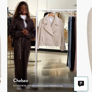 Avec Les Filles Cocoon Wool Blend Peacoat